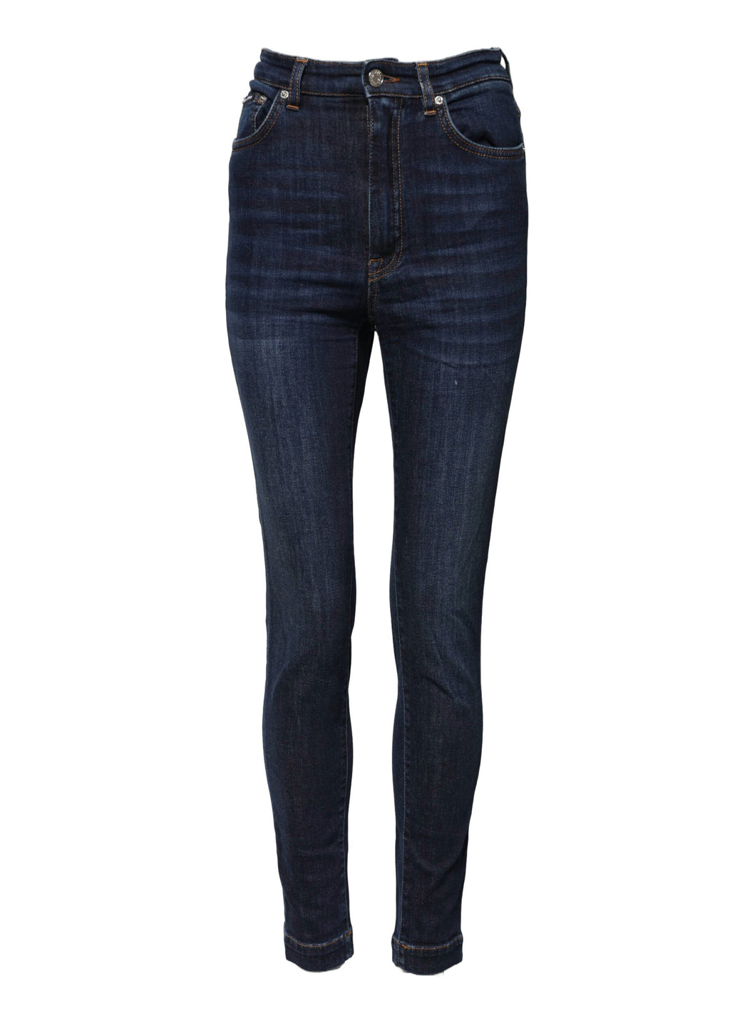 Jeans skinny à taille haute Dolce & Gabbana Blue GRACE en denim, élégants et ajustés, avec une coupe moderne.
