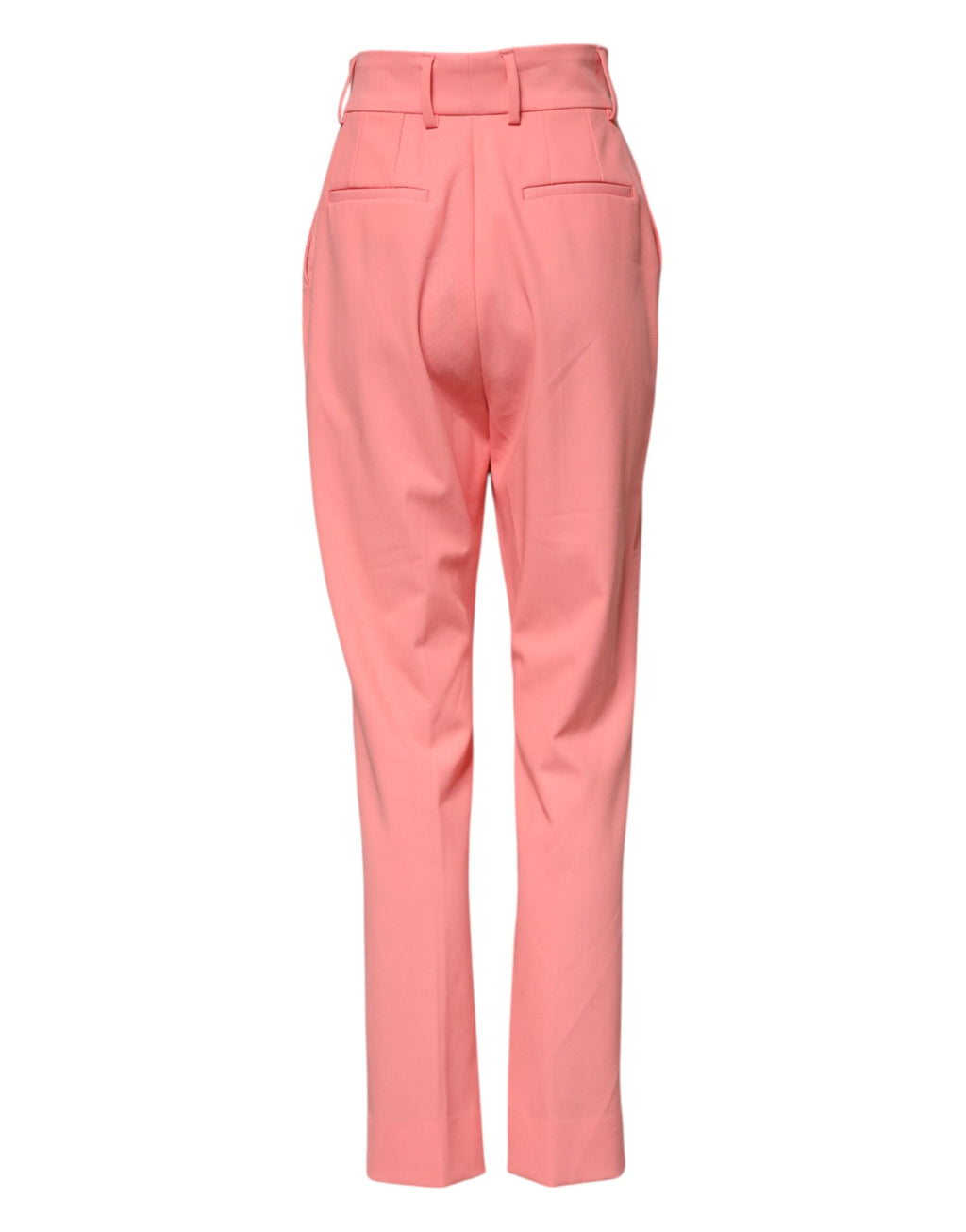 Pantalon cigarette rose à taille haute de Dolce & Gabbana, coupe tapered et élégante, en tissu léger.