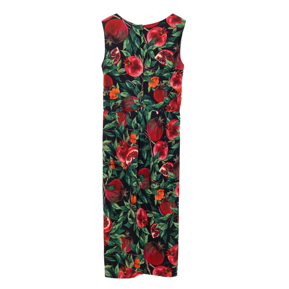 Robe longue bicolore en viscose de Dolce & Gabbana, tendance élégante avec décolleté et manches longues.