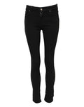 Jean skinny en coton noir de Dolce & Gabbana, coupe taille moyenne, denim ajusté et tendance, visible détails des coutures.