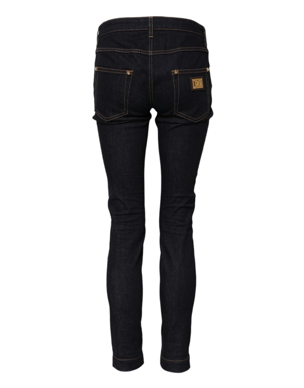 Jean skinny en denim coton bleu Dolce & Gabbana PRETTY à taille basse, coupe ajustée, visible dans l'image.