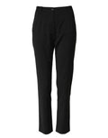 Pantalon tapered noir à taille haute Dolce & Gabbana STAFF, coupe élégante et moderne, en tissu fluide.
