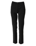 Pantalons Dolce & Gabbana noir taille moyenne, coupe tapered, en tissu élégant, vue de face sur un mannequin.