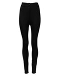 Pantalons skinny taille haute noirs Dolce & Gabbana en tissu extensible, ajustés et élégants pour un look sophistiqué.