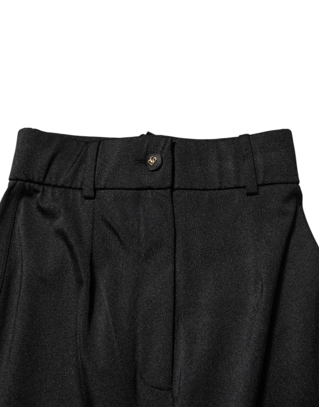 Leggings noires Dolce & Gabbana taille haute, coupe skinny, en tissu extensible, visibles sur l'image.