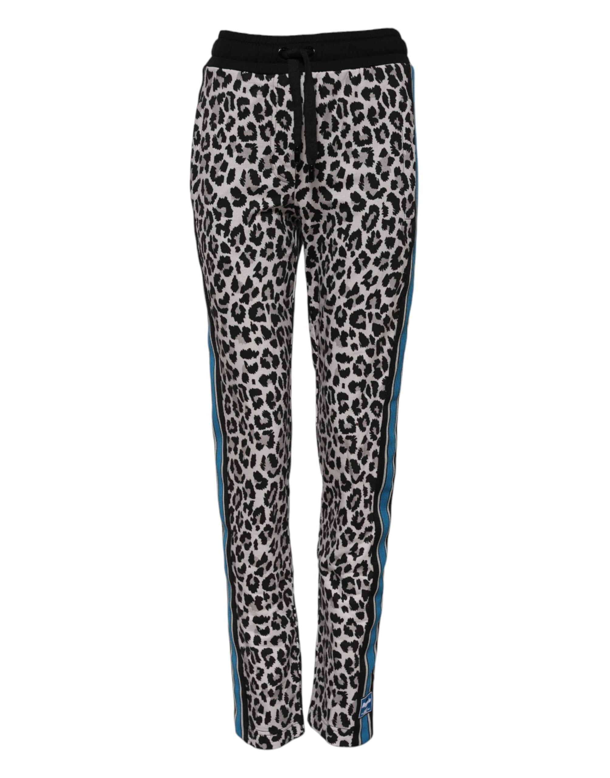 Pantalon jogger Dolce & Gabbana multicolore à motif léopard, style moderne et tendance, en tissu léger.