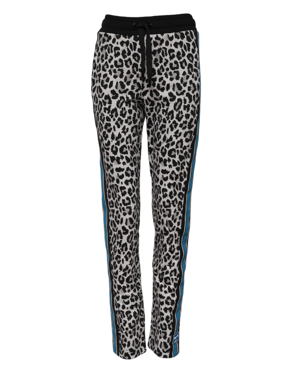 Pantalon jogger multicolore à motif léopard Dolce & Gabbana #DGMillennials avec bande latérale, tissu léger et style décontracté.