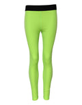 Pantalon slim en nylon vert Dolce & Gabbana, coupe ajustée, vue de face avec détails modernes