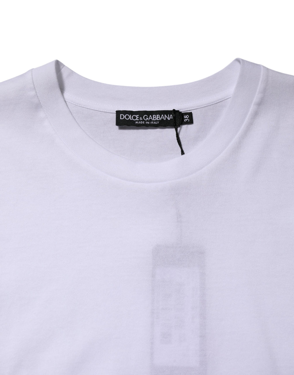 T-shirt sans manches en coton blanc de Dolce & Gabbana pour femme, vue de face avec col rond.
