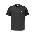T-shirt homme en coton noir de la marque Calvin Klein, coupe classique et logo discret sur la poitrine.