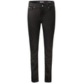 Jean skinny noir pour femmes de Guess Jeans en coton, coupe ajustée et élégante, visible sur le mannequin.