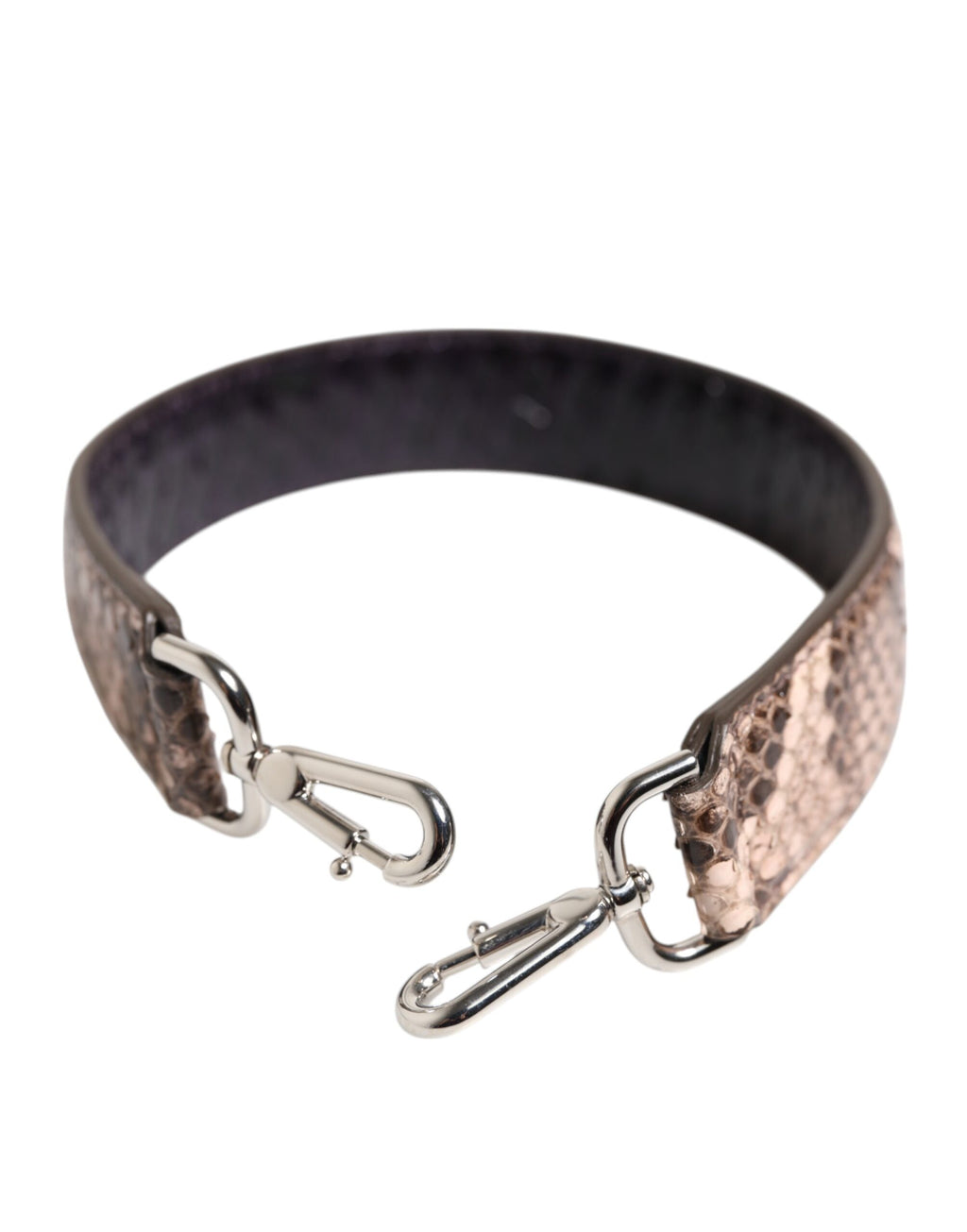 Sangle d'épaule en cuir exotique marron pour sac à main Dolce & Gabbana, accessoire de mode élégant et sophistiqué.