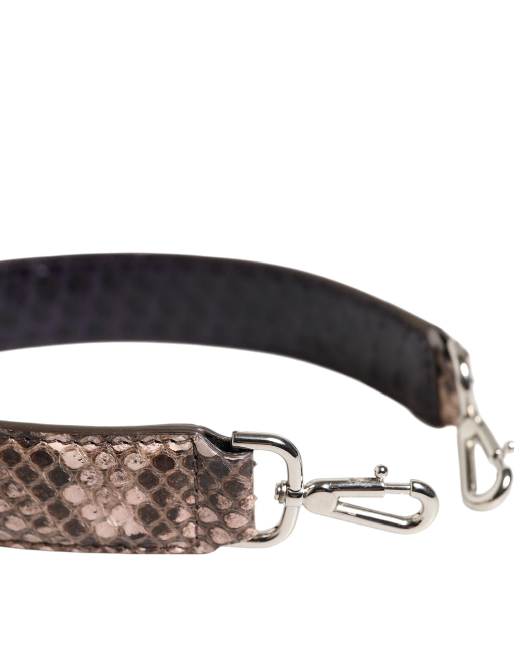 Sangle d'épaule en cuir exotique marron pour sac à main Dolce & Gabbana, accessoire élégant et tendance.