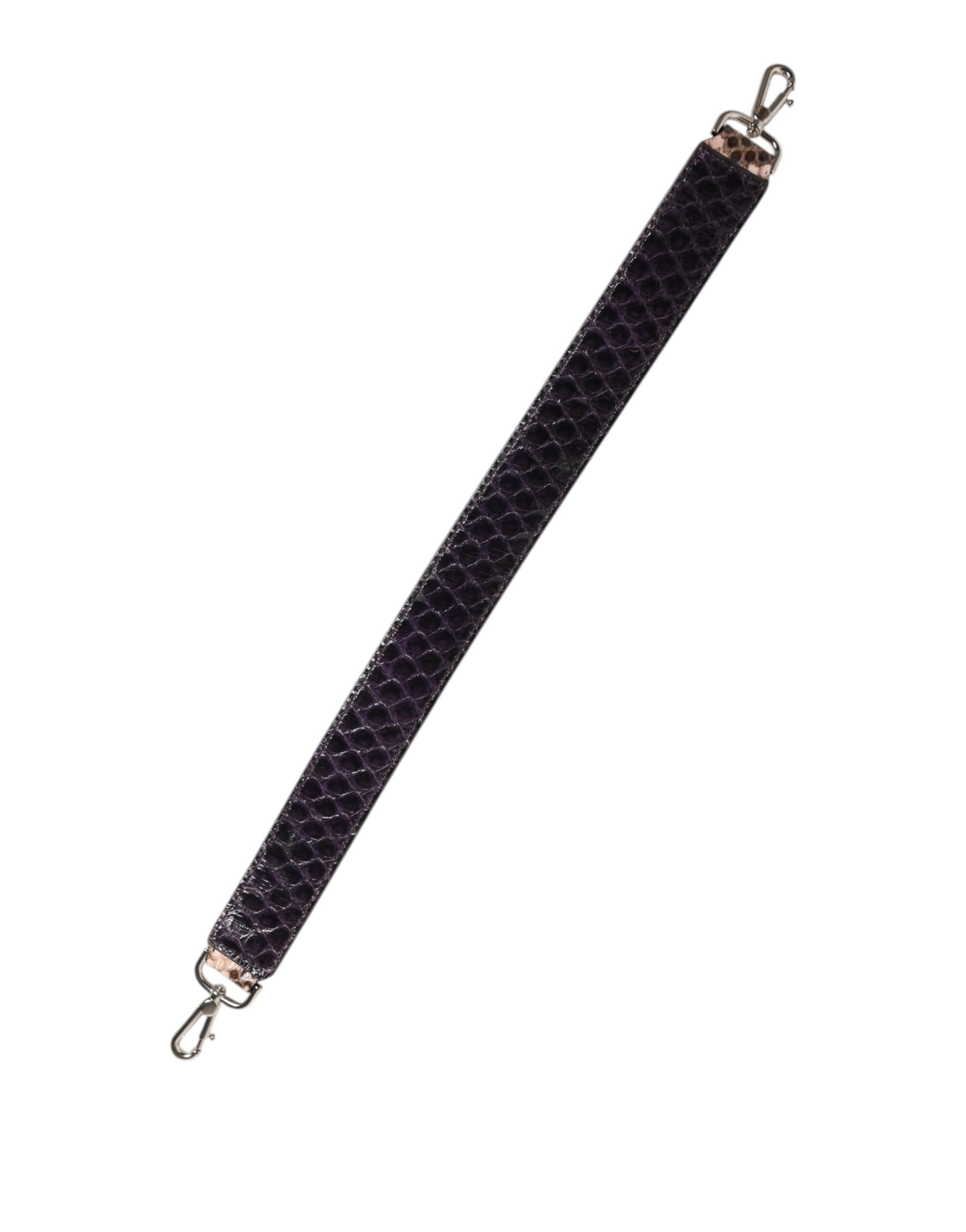 Sangle d'épaule en cuir exotique marron pour sac à main Dolce & Gabbana, accessoire élégant et sophistiqué.