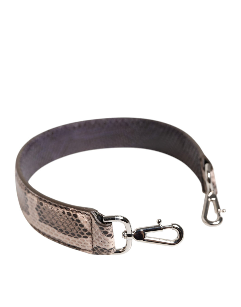 Sangle d'épaule pour sac Dolce & Gabbana en cuir exotique beige, accessoire de mode élégante et raffinée.