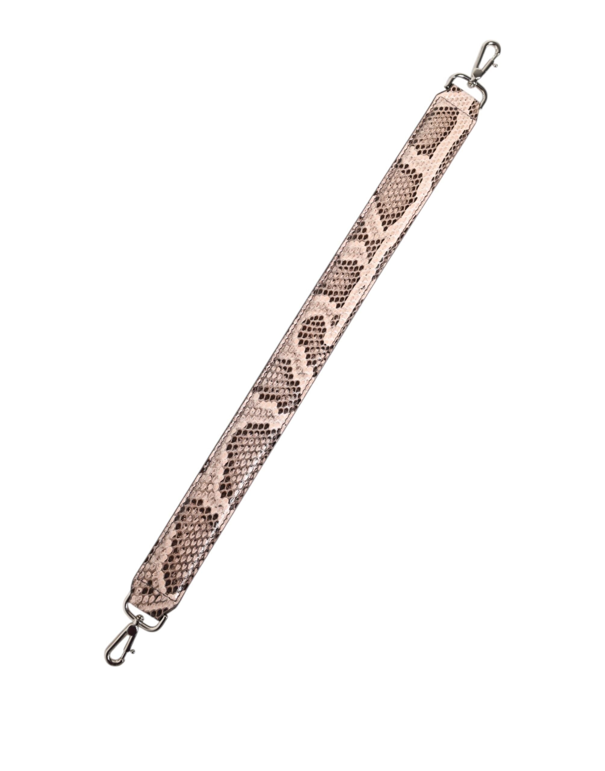 Sangle d'épaule pour sac Dolce & Gabbana en cuir exotique beige, accessoire élégant pour sac à main.