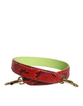 Sangle d'épaule pour sac à main Dolce & Gabbana en cuir exotique rouge, accessoire élégant pour sac à main.