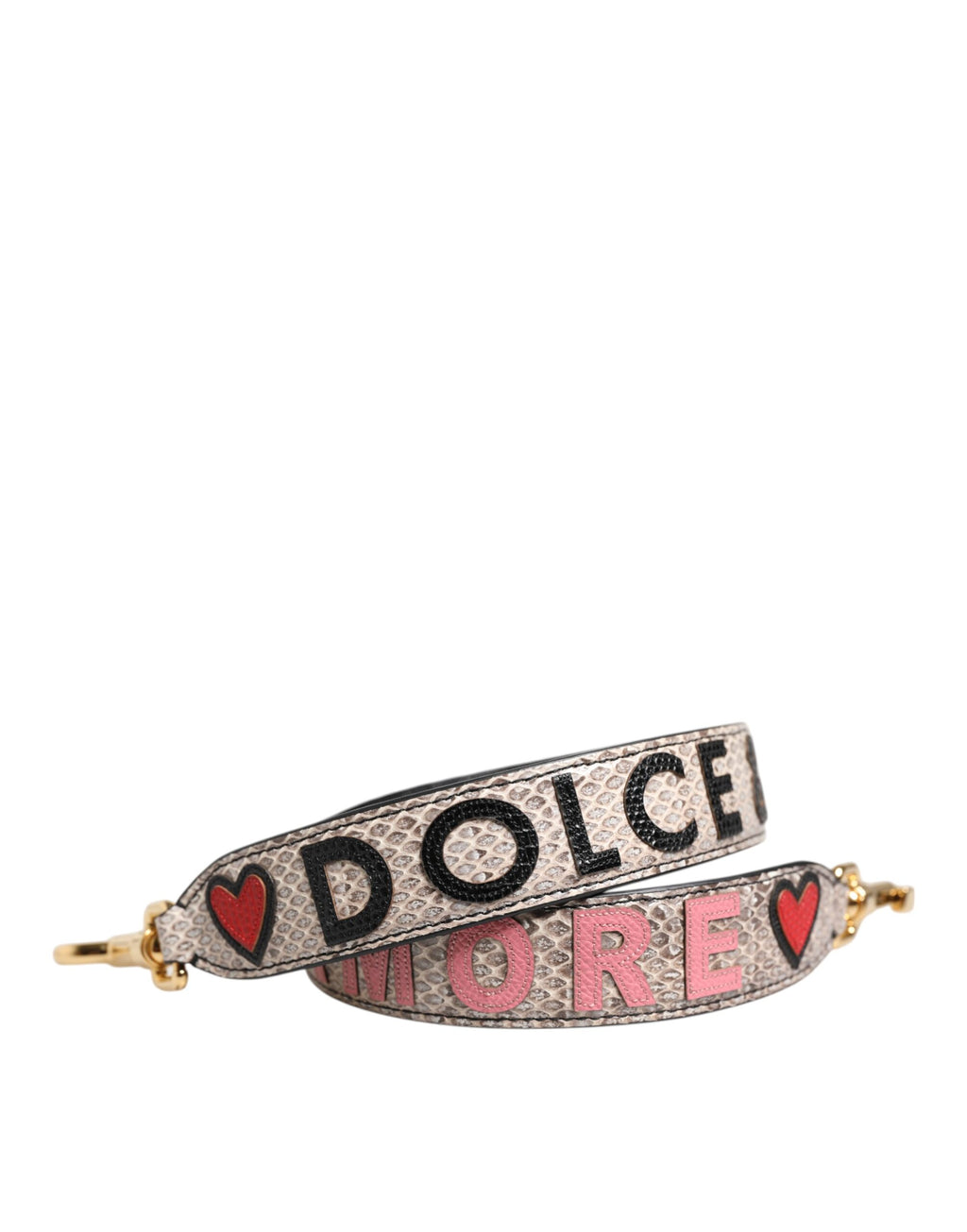 Sangle d'épaule multicolore DG AMORE de Dolce & Gabbana avec logo et motifs colorés, accessoire pour sac à main élégant.
