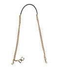 Sangle d'épaule en laiton doré avec motif léopard marron pour accessoire Dolce & Gabbana