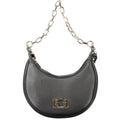 Sac à main Guess Jeans en polyuréthane noir pour femmes, style élégant et tendance, avec poignées et détails modernes.