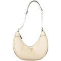 Sac à main beige en polyurethane pour femmes de Guess Jeans, avec fermeture élégante et design tendance.