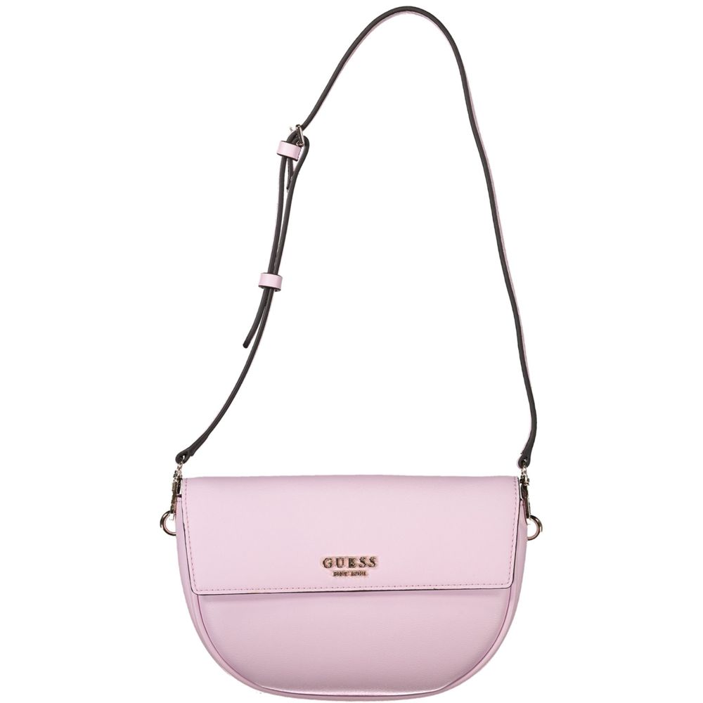 Sac à main Guess Jeans pour femmes en rose en polyuréthane, avec design élégant et détails tendance visible dans l'image.