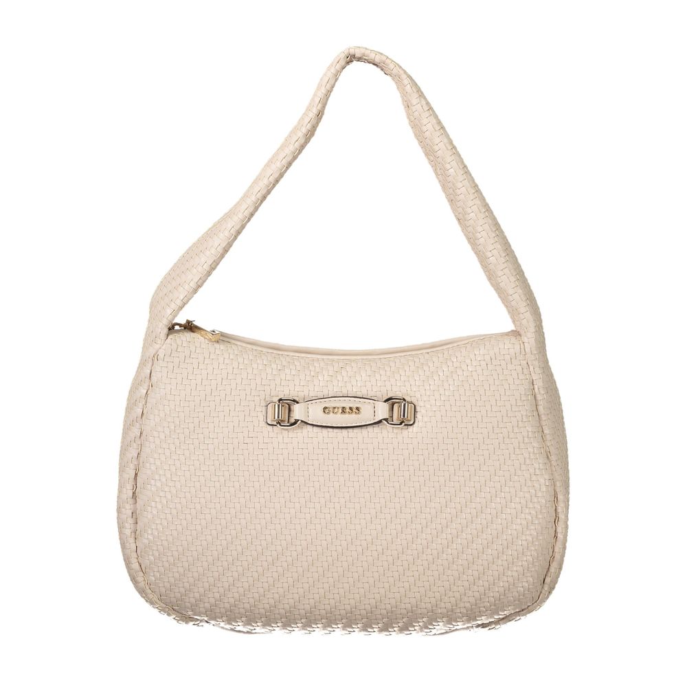 Sac à main Guess Jeans pour femmes en polyuréthane rose, sac à main élégant avec détails modernes et design tendance.