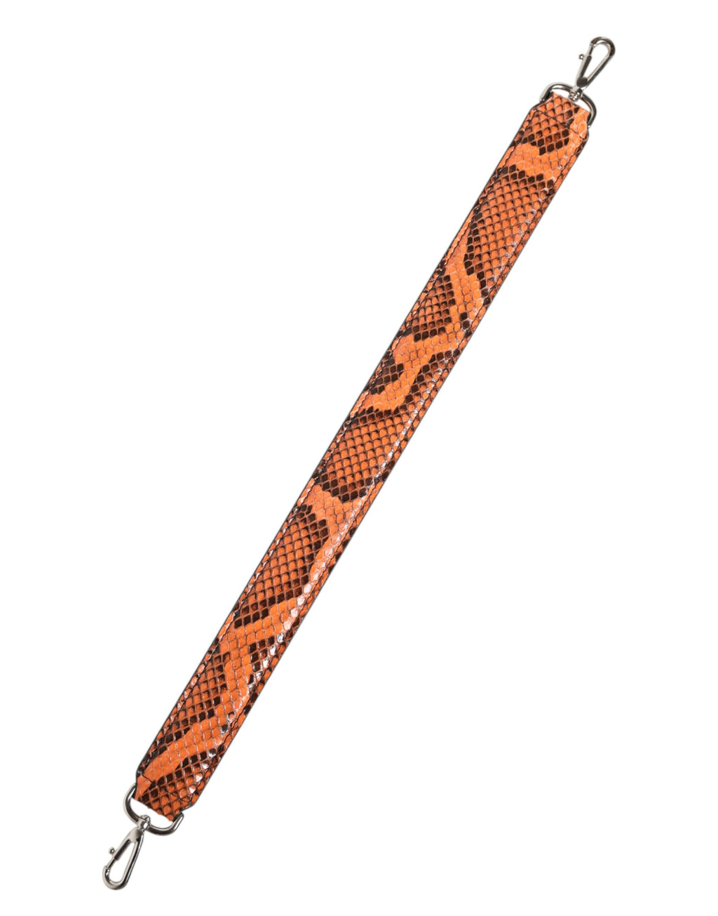 Sangle d'épaule en cuir exotique orange de Dolce & Gabbana pour sac à main, détails en cuir texturé et finition élégante.