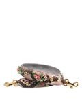 Sangle d'épaule Dolce & Gabbana en python multicolore ornée de cristaux brillants et de détails embellis.