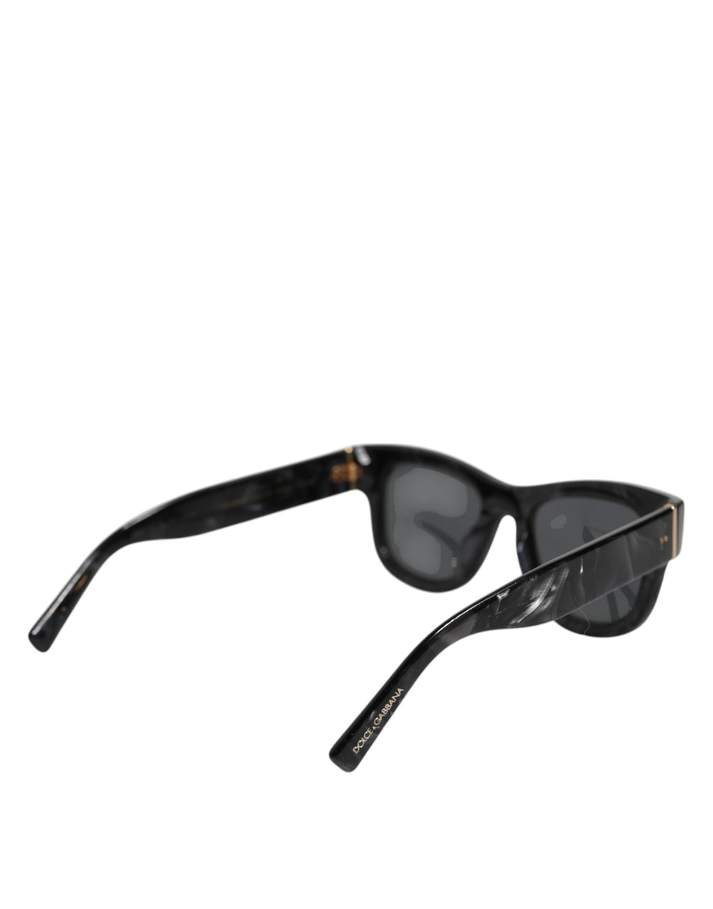 Lunettes de soleil Dolce & Gabbana Domenico avec monture en acétate blanc perle et verres profonds.
