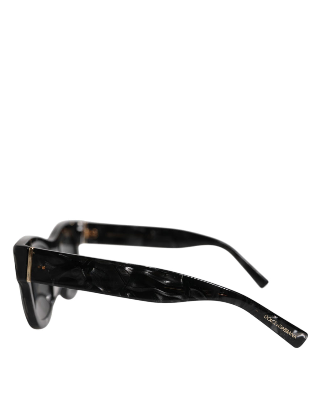 Lunettes de soleil Dolce & Gabbana DG4379 Domenico Shade avec monture en acétate blanc perle, style élégant et moderne.