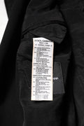 Veste blazer Dolce & Gabbana noire en viscose avec broderie de couronne DG, élégante et sophistiquée.