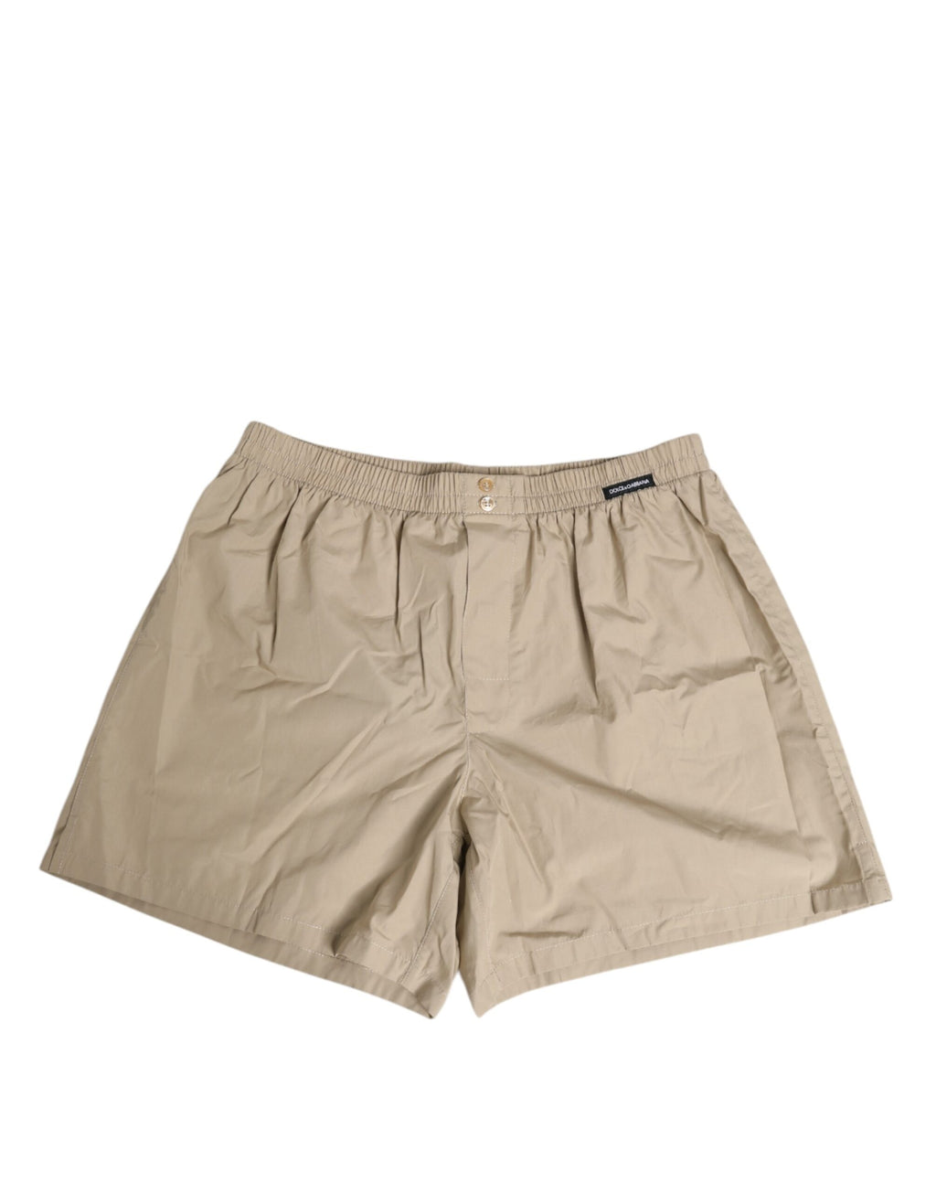 Sous-vêtements boxers en coton beige de Dolce & Gabbana, style classique et confort assuré.