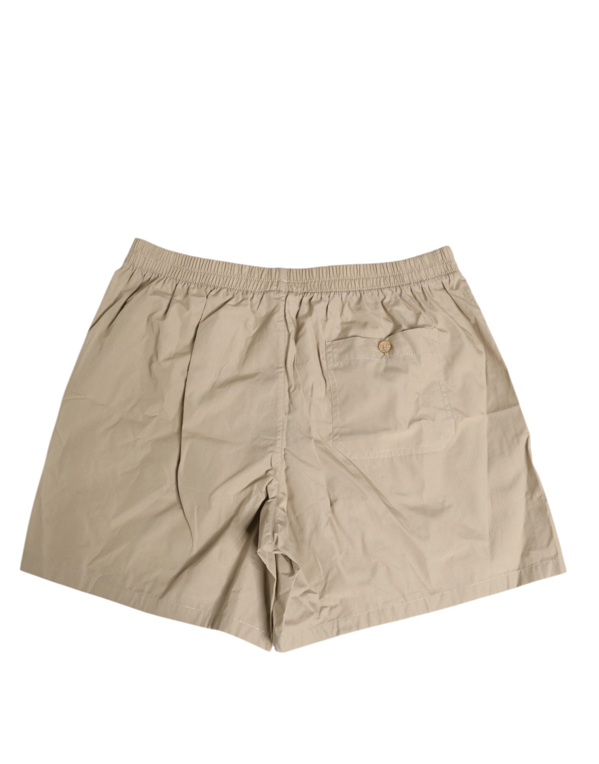 Boxers en coton beige Dolce & Gabbana, sous-vêtements classiques et confortables pour homme.