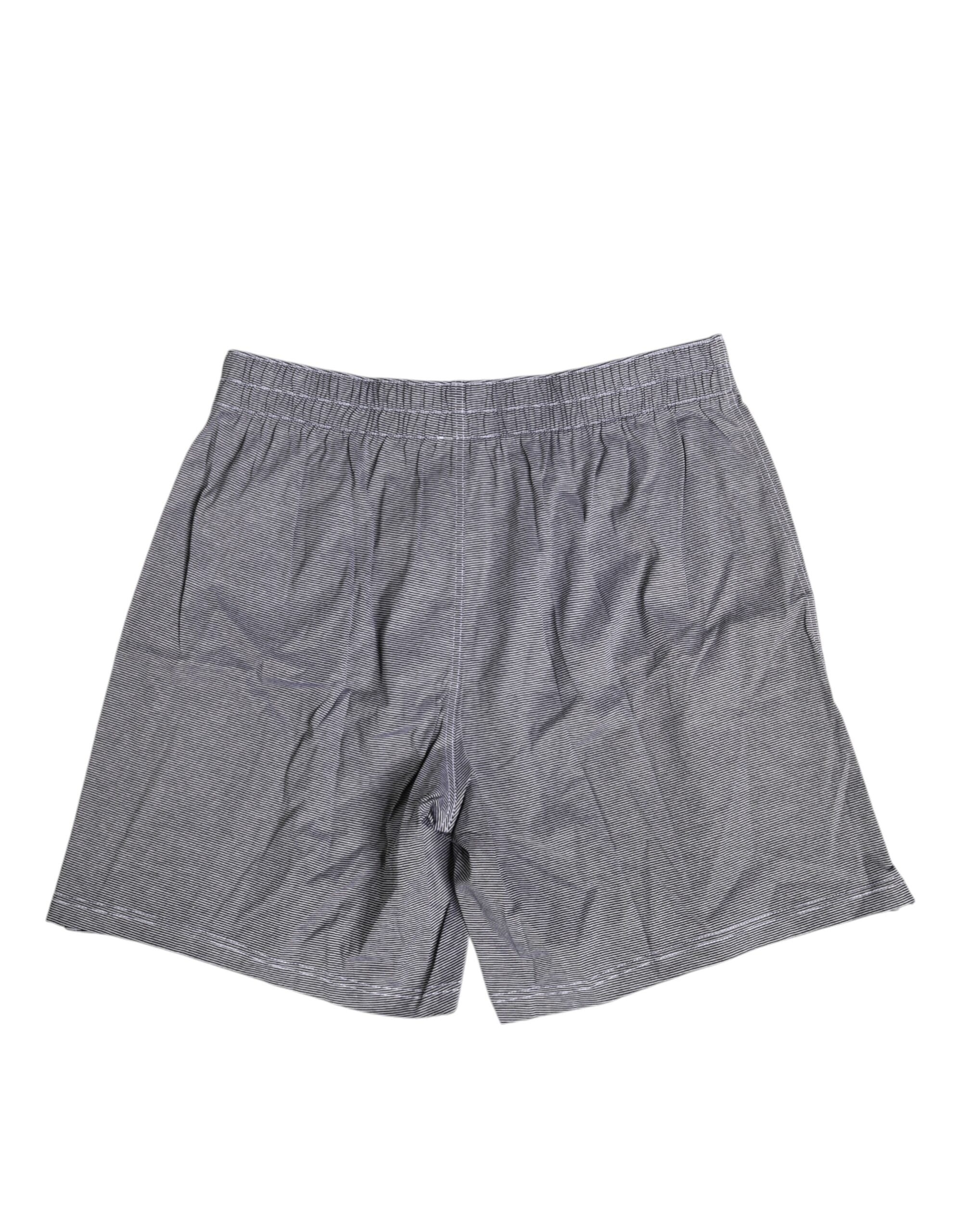 Caleçons boxers en coton rayé gris de Dolce & Gabbana, sous-vêtement homme confortable et élégant.