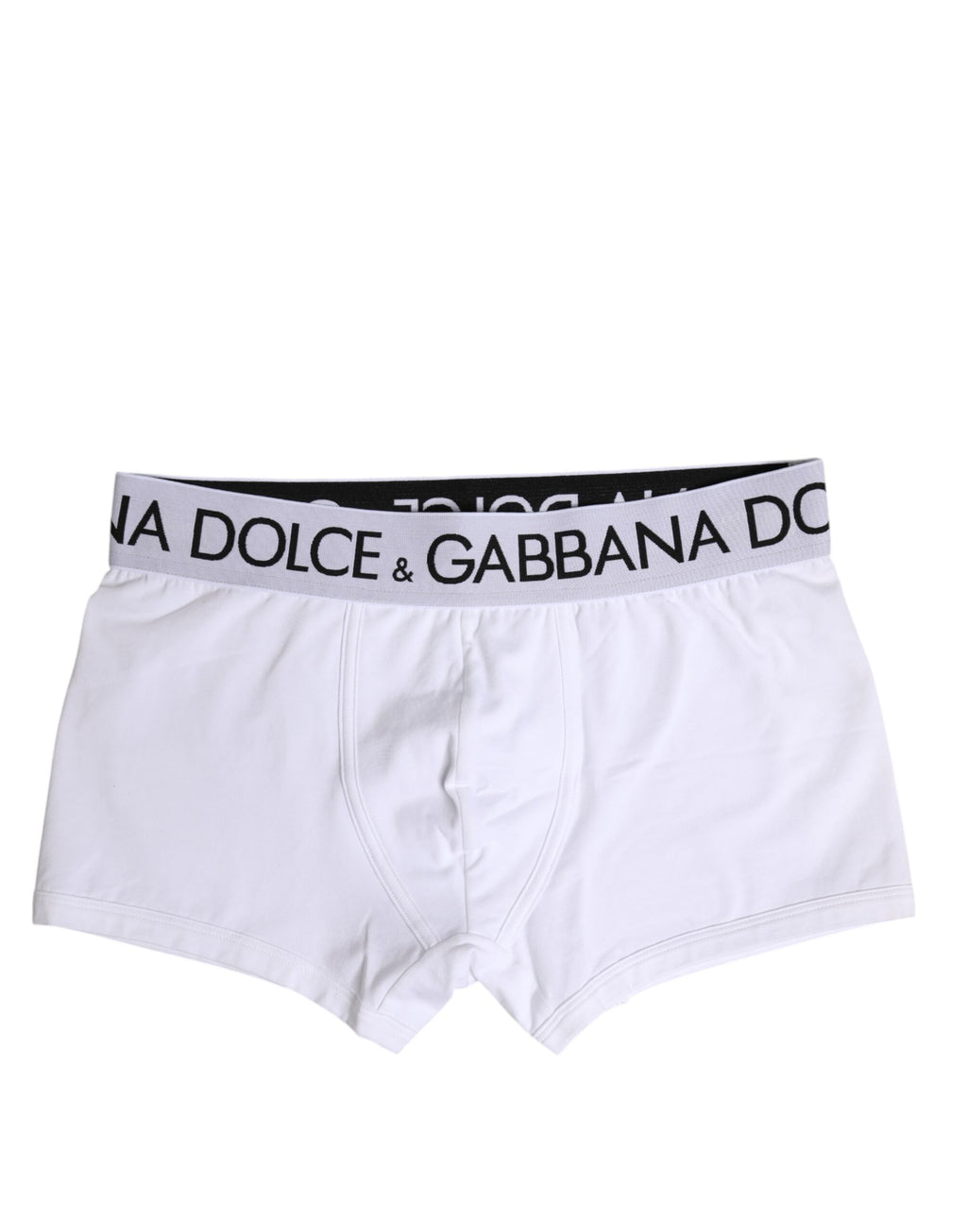 Sous-vêtements boxer en coton blanc stretch de Dolce & Gabbana, classique et confortable, pour homme.