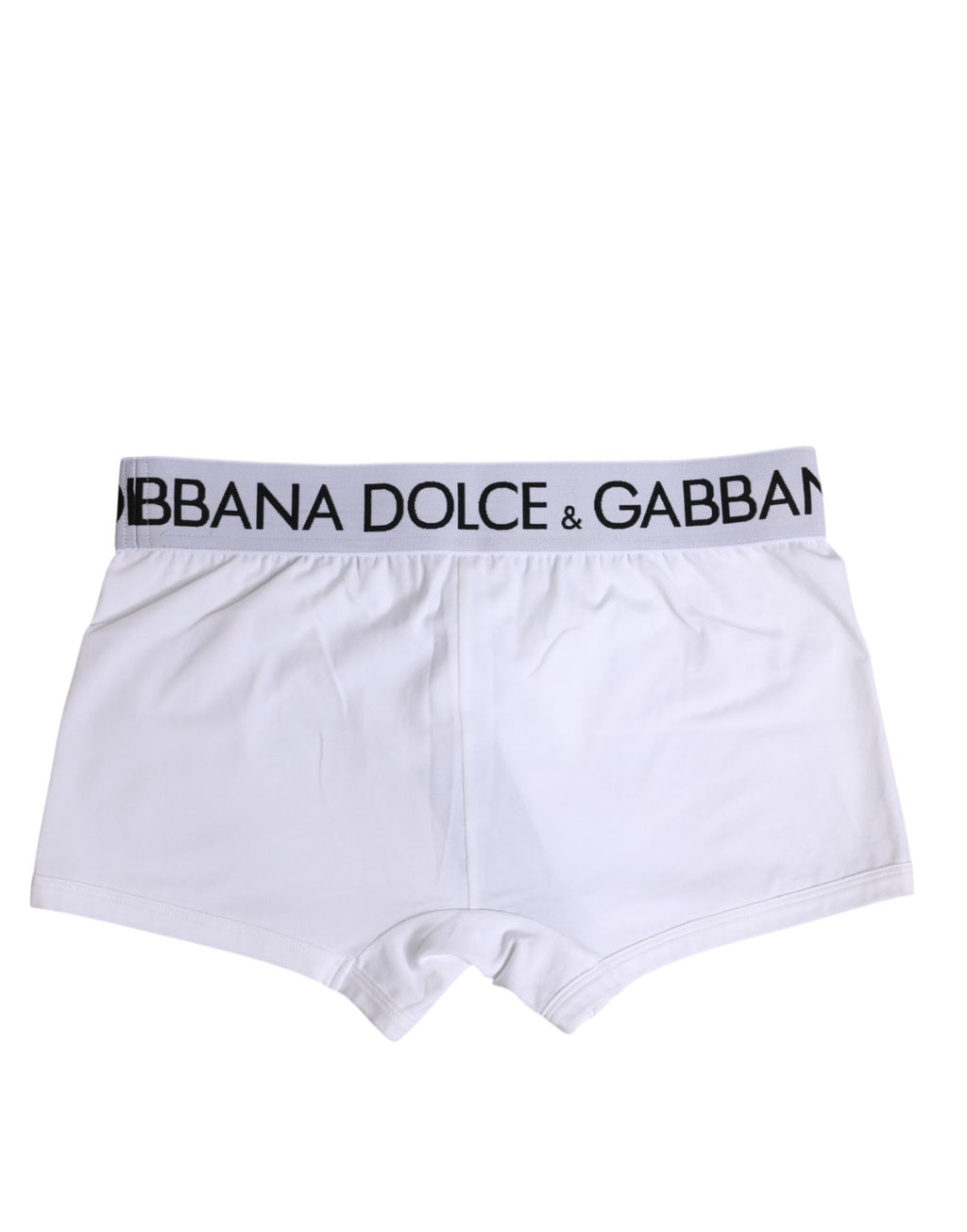 Sous-vêtements boxer en coton stretch blanc de Dolce & Gabbana, coupe régulière, confort et style.
