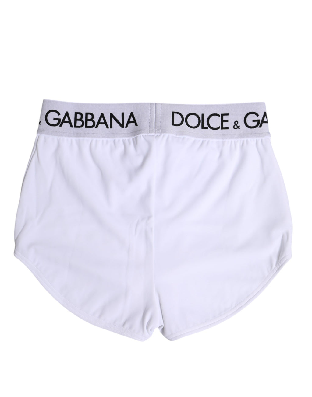 Boxers Dolce & Gabbana en nylon blanc avec logo à la taille, sous-vêtements masculins confortables et élégants.