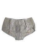 Culotte haute en coton gris avec dentelle florale de Dolce & Gabbana, sous-vêtements féminins élégants et confortables