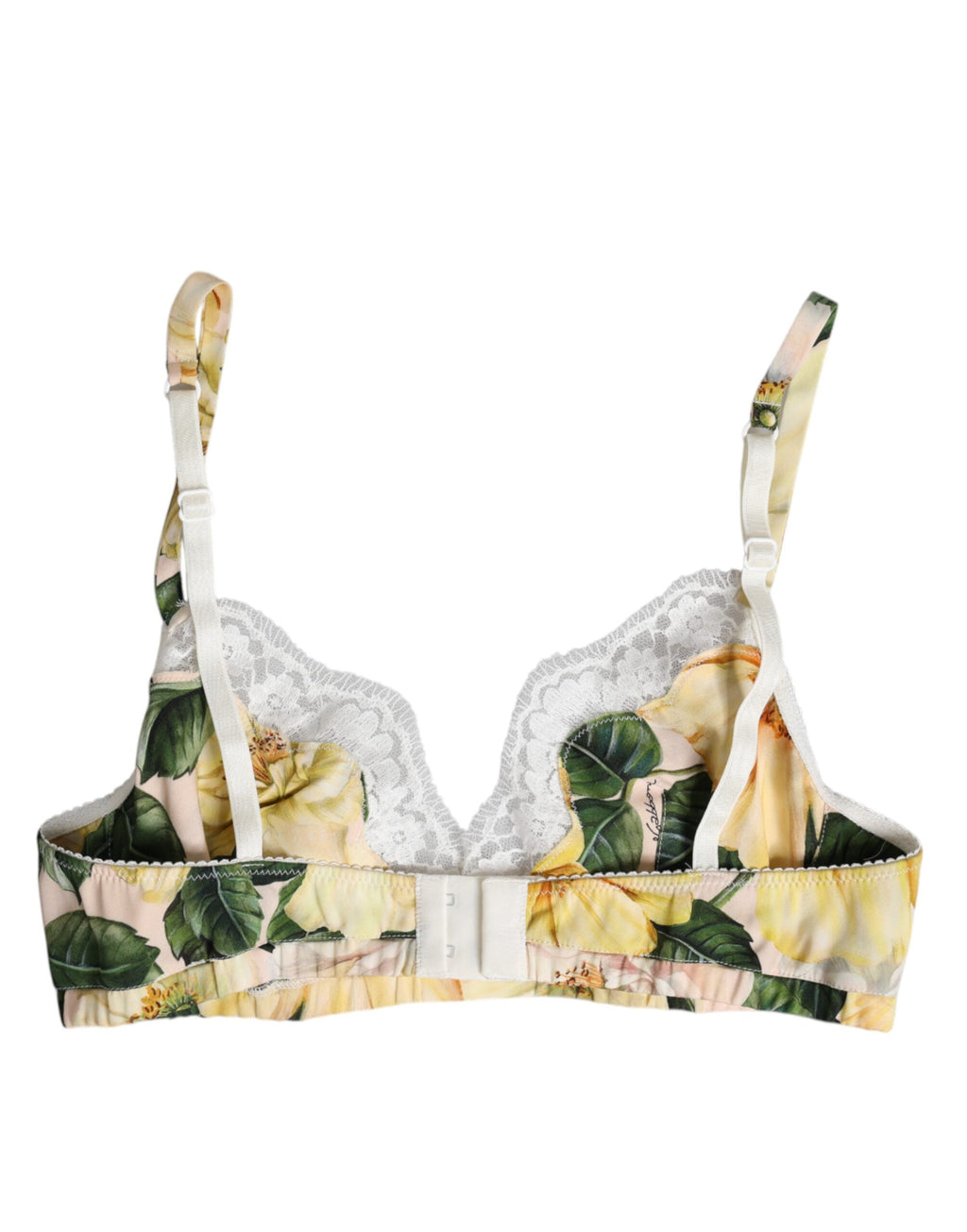 Soutien-gorge Dolce & Gabbana à imprimé floral multicolore, sans armatures, sous-vêtements élégants et féminins.