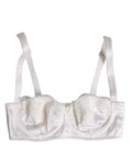 Soutien-gorge balconnet en soie blanche de Dolce & Gabbana, sous-vêtements avec bonnets avec armatures et détails élégants