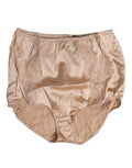 Sous-vêtements Dolce & Gabbana, culotte haute en soie beige avec dentelle, design élégant et confortable pour femme.
