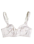 Soutien-gorge blanc en soie Dolce & Gabbana, balconnet sans armatures, lingerie élégante et confortable.