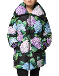 Veste matelassée Dolce & Gabbana à imprimé floral multicolore, style puffer, pour femme.