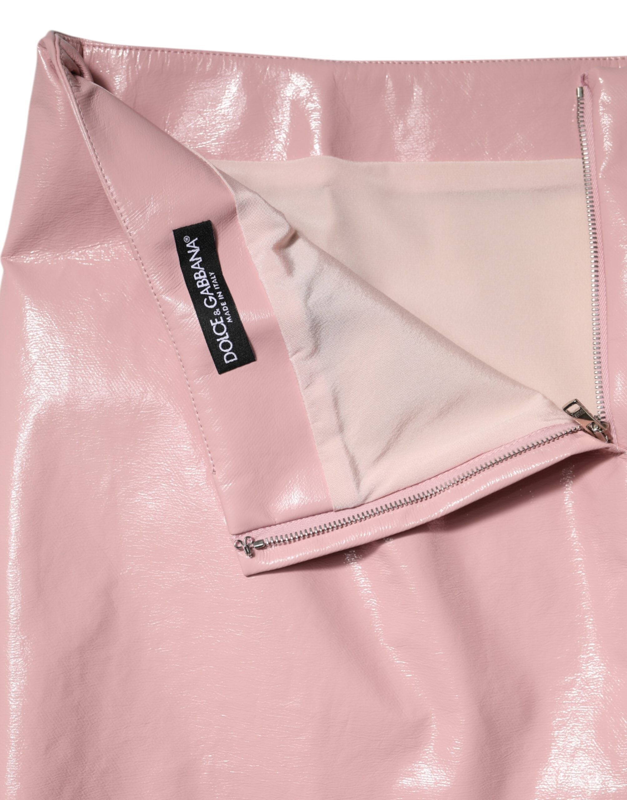 Mini jupe en coton rose brillant de Dolce & Gabbana, coupe mi-hauteur et style élégant pour femme.