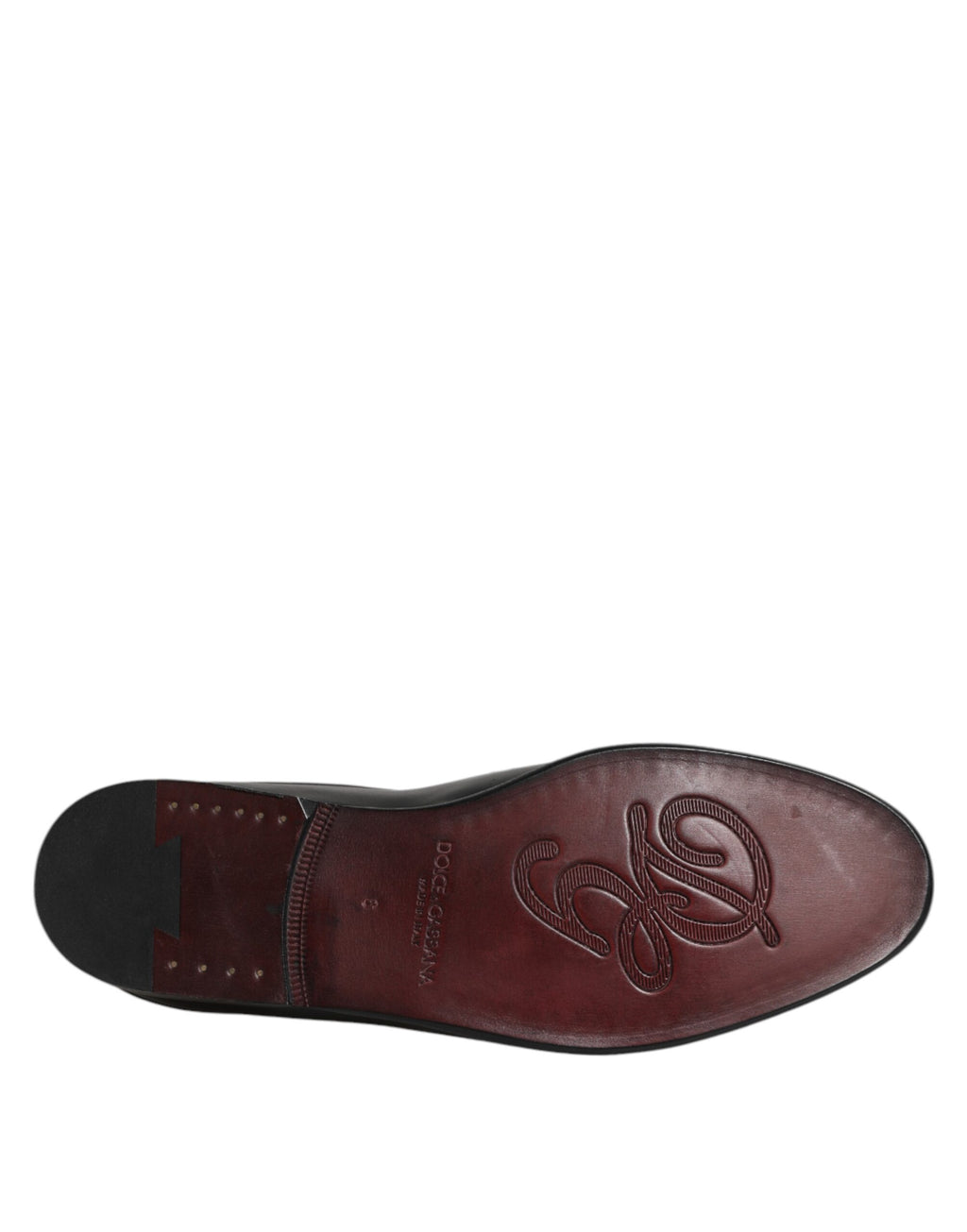 Chaussures mocassins en cuir de veau noir Dolce & Gabbana, chaussures slip-on élégantes pour homme.