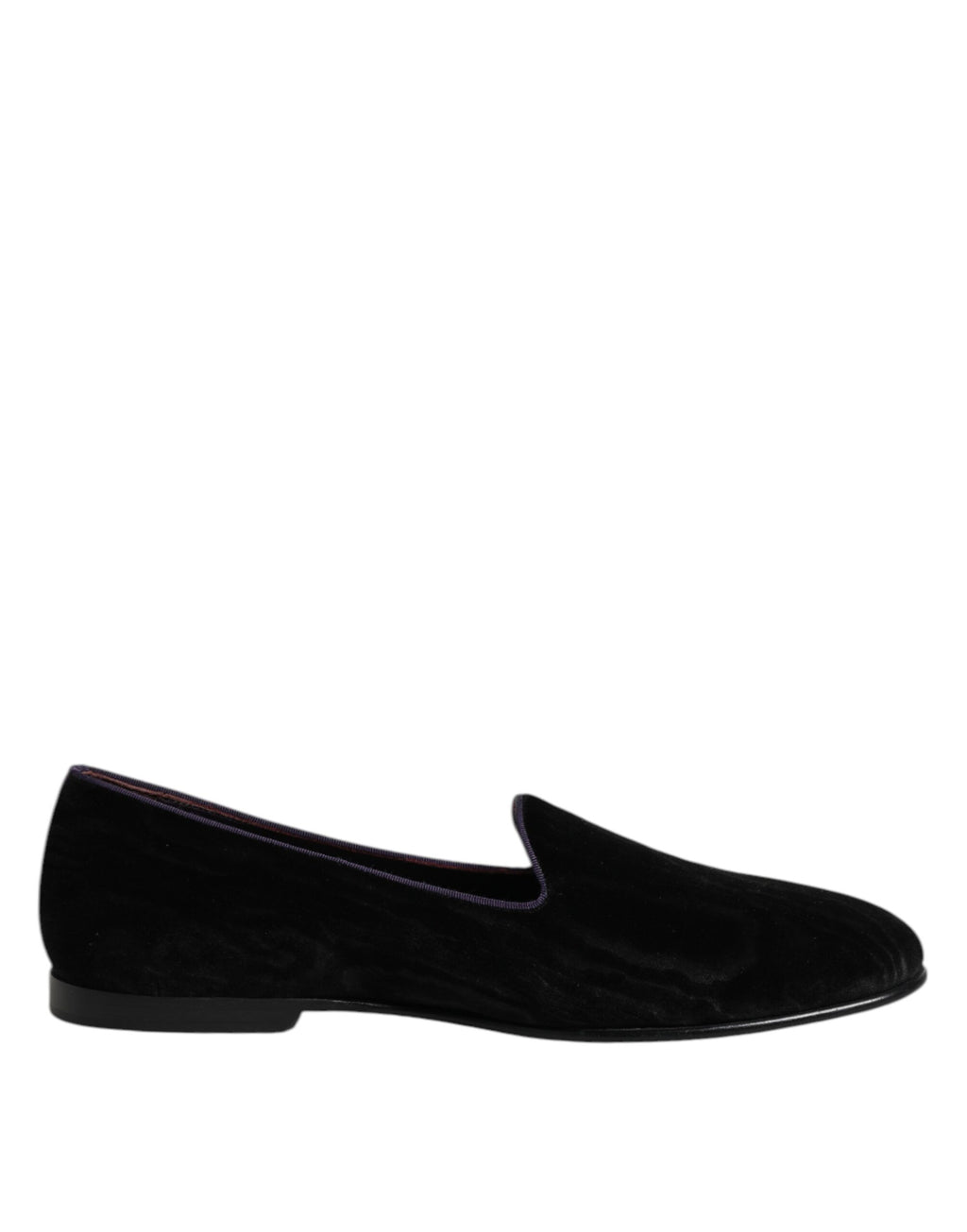 Chaussures mocassins Dolce & Gabbana noires avec broderie couronne DG, slip-on élégants et sophistiqués.