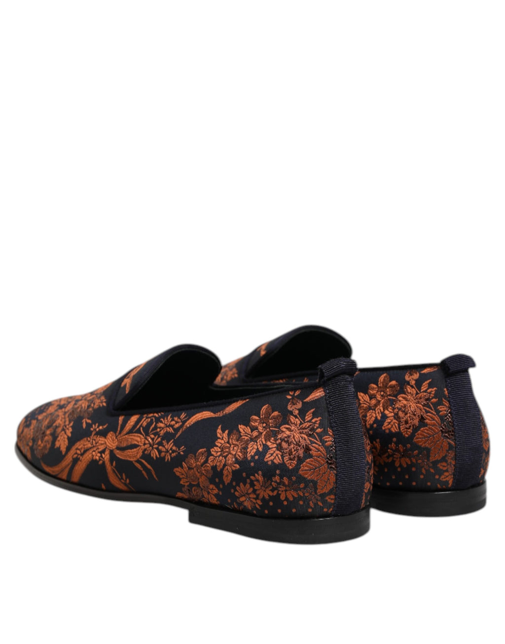 Chaussures mocassins Dolce & Gabbana en jacquard noir en polyester, style slip-on avec design élégant et sophistiqué.