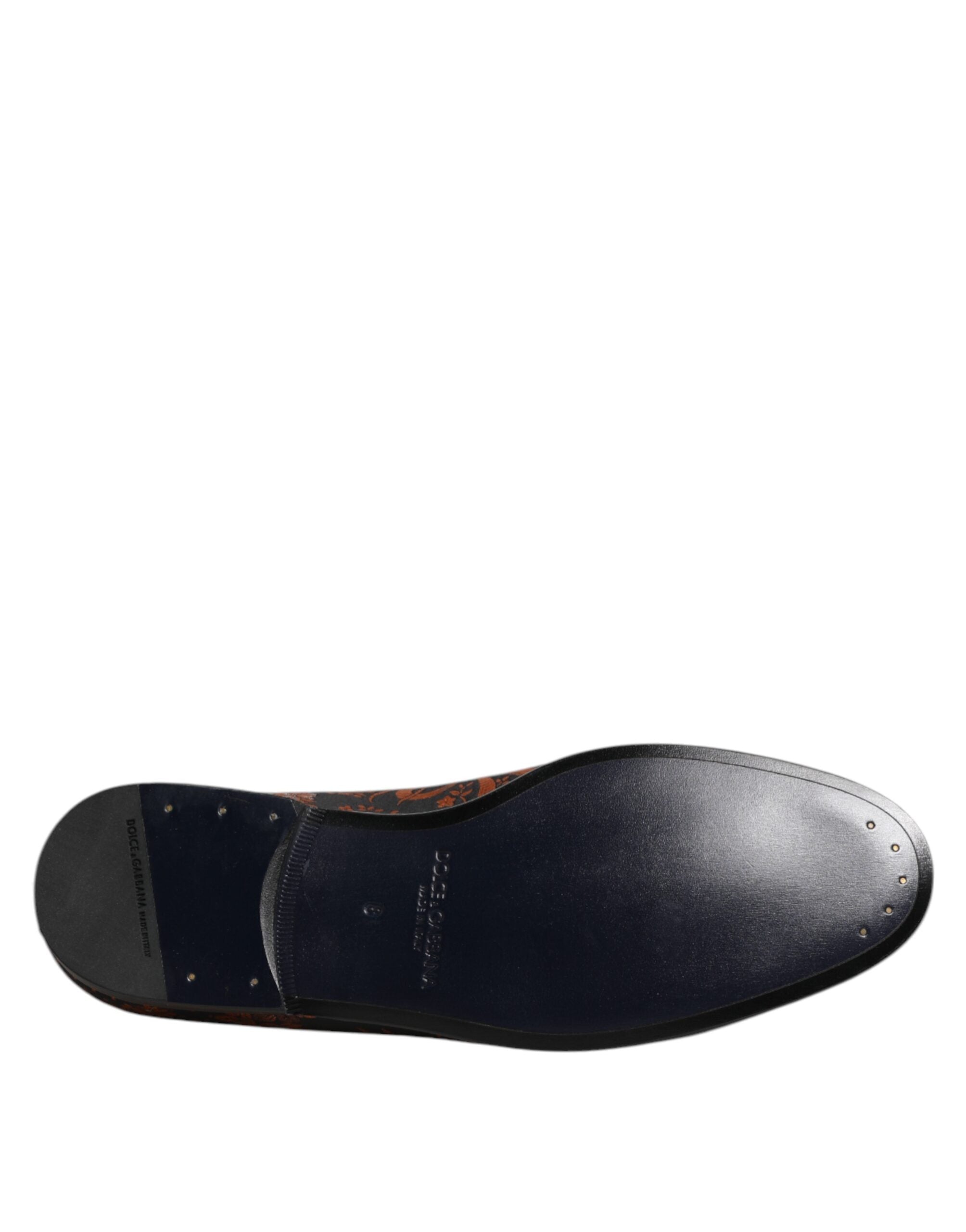 Chaussures mocassins Dolce & Gabbana en jacquard noir en polyester, slip-on élégants et confortables.
