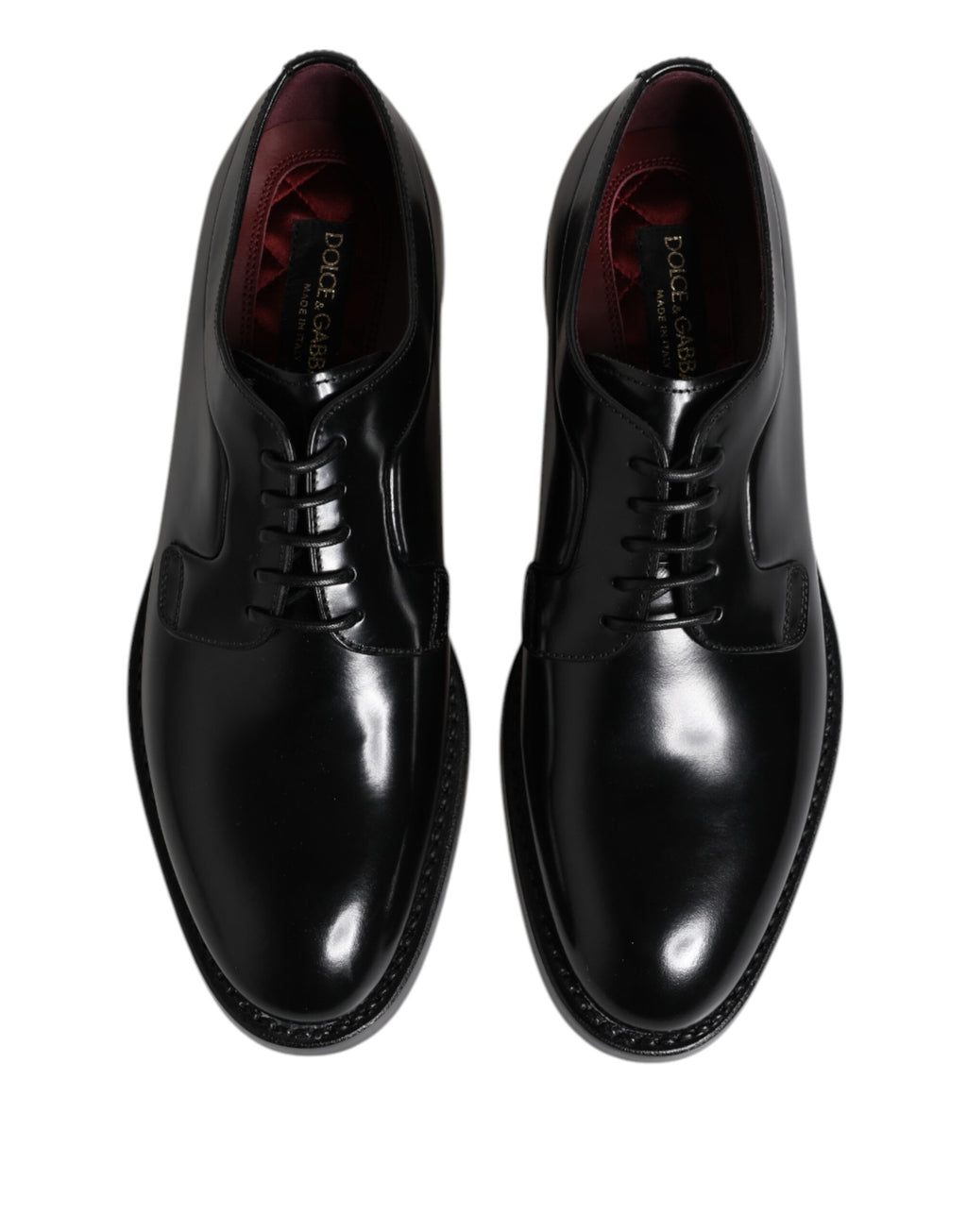 Dolce & Gabbana Schwarze Derbyschuhe aus Kalbsleder mit Schnürung